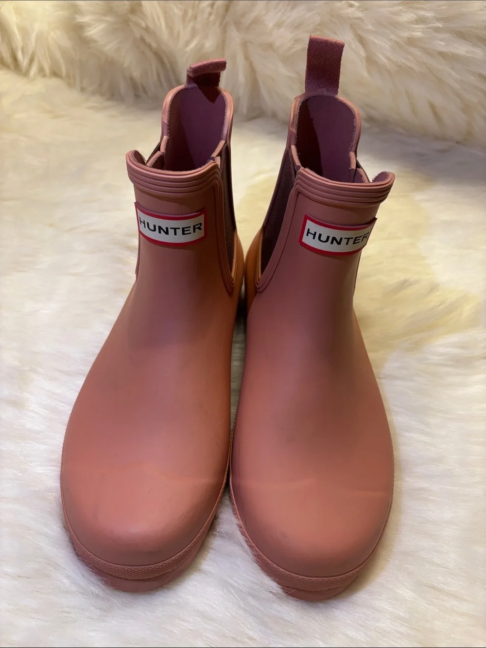 Hunter Women’s Short Rain Boots in Dusty Rose